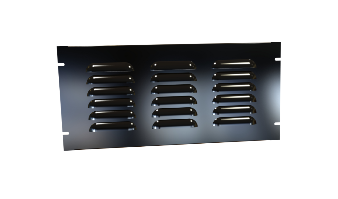 Louvered Steel Rack Panels PVLL Series (PVLL19008BK2)