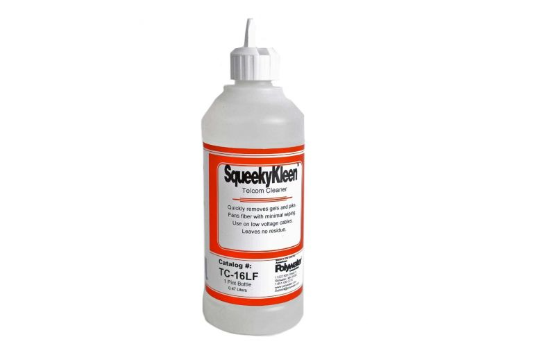 Polywater SqueekyKleen Telcom Cleaner with Flip Top - 16oz.
