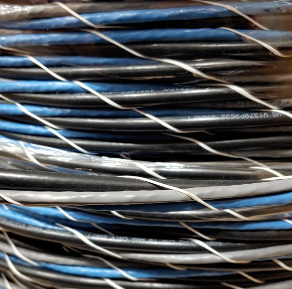 Bundled Cable, 1 x RG6 (CCS) Quad Shield with 2 x CAT5E, 350Mhz, 24AWG, UTP, Solid, PVC Jacket, 500ft Spool – Skip Wrap