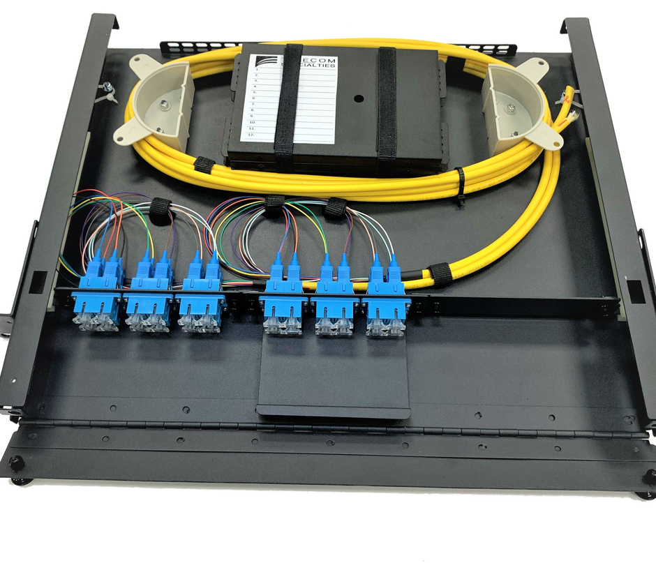 2RU Rack Mount Fiber Enclosure LIU Distribution Patch Panel Telecom Specialties