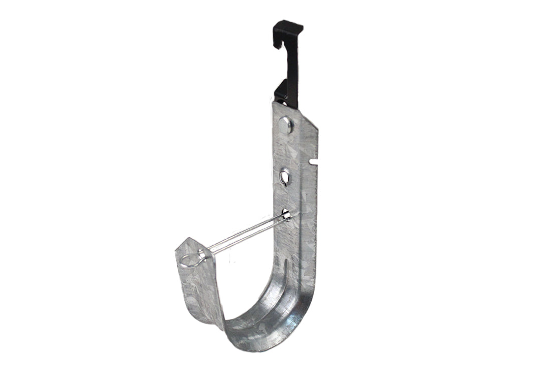 2 Inch J-Hook with Wing for 1/4 Inch Rod. Pre-Galvanized Steel