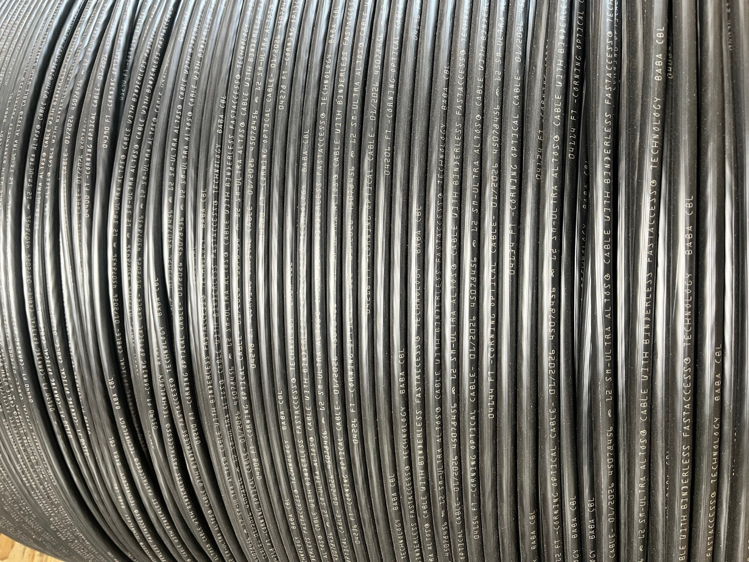 Corning: 12 Strand Singlemode Outdoor Non-Armored (SJNA) BABA Compliant - 20,000ft (0.42/ft)