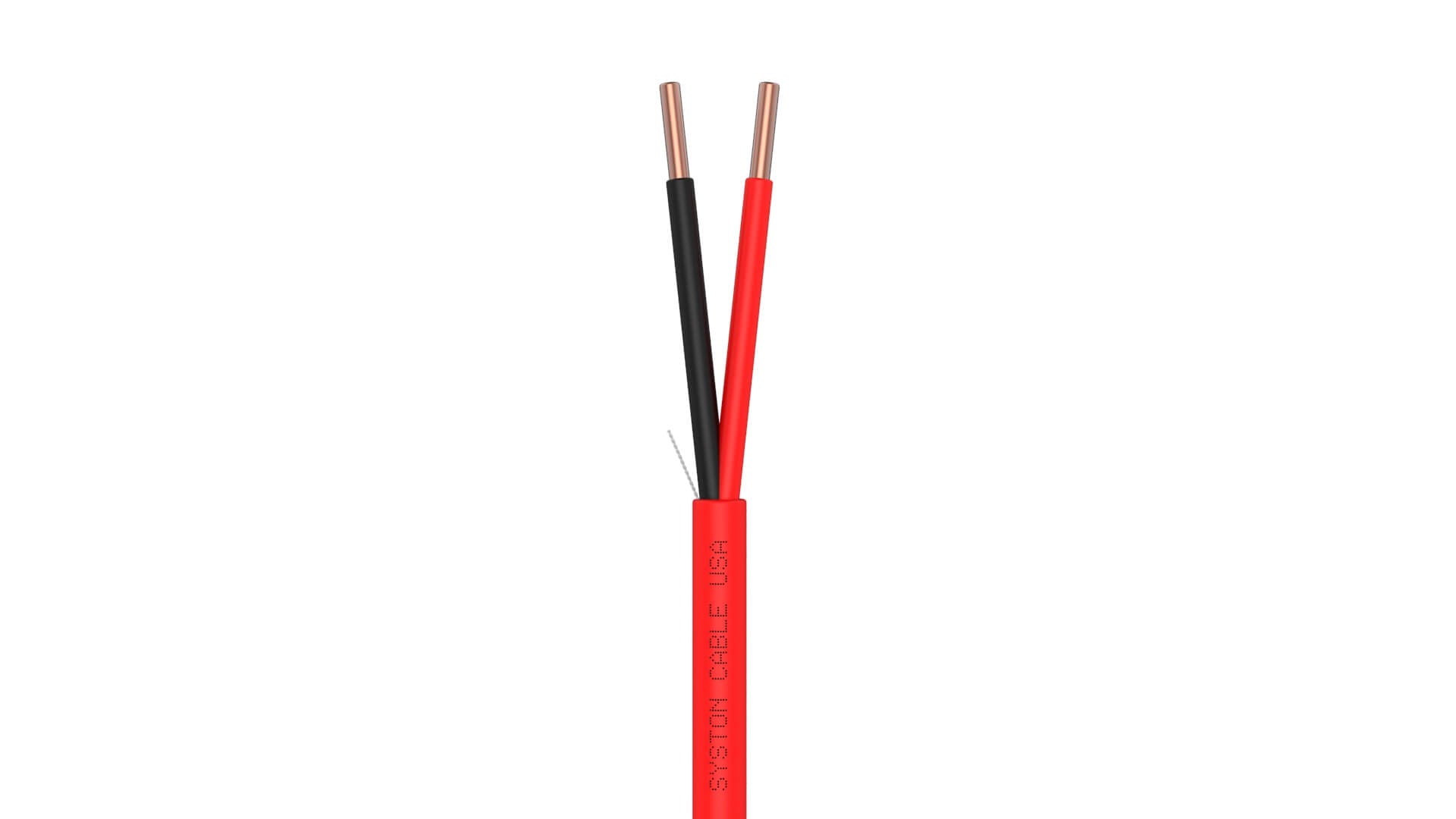 EZ-Pull® Solid Overall Shielded Fire Alarm Cable Plenum FPLP/CL3P/FT6 Red 1000ft RhinoPac® Spool