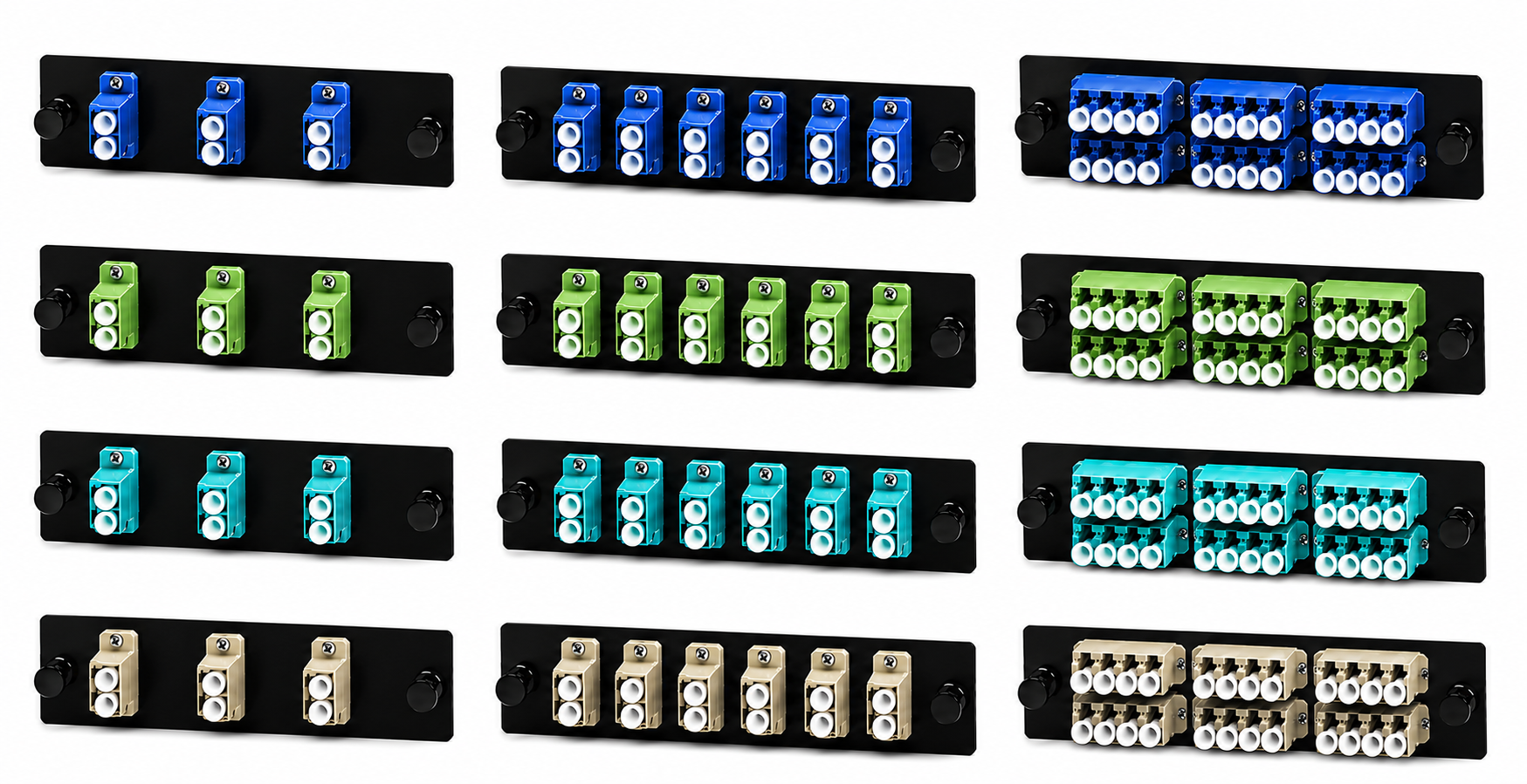 "LC" LGX Style Compatible Fiber Adapter Strips