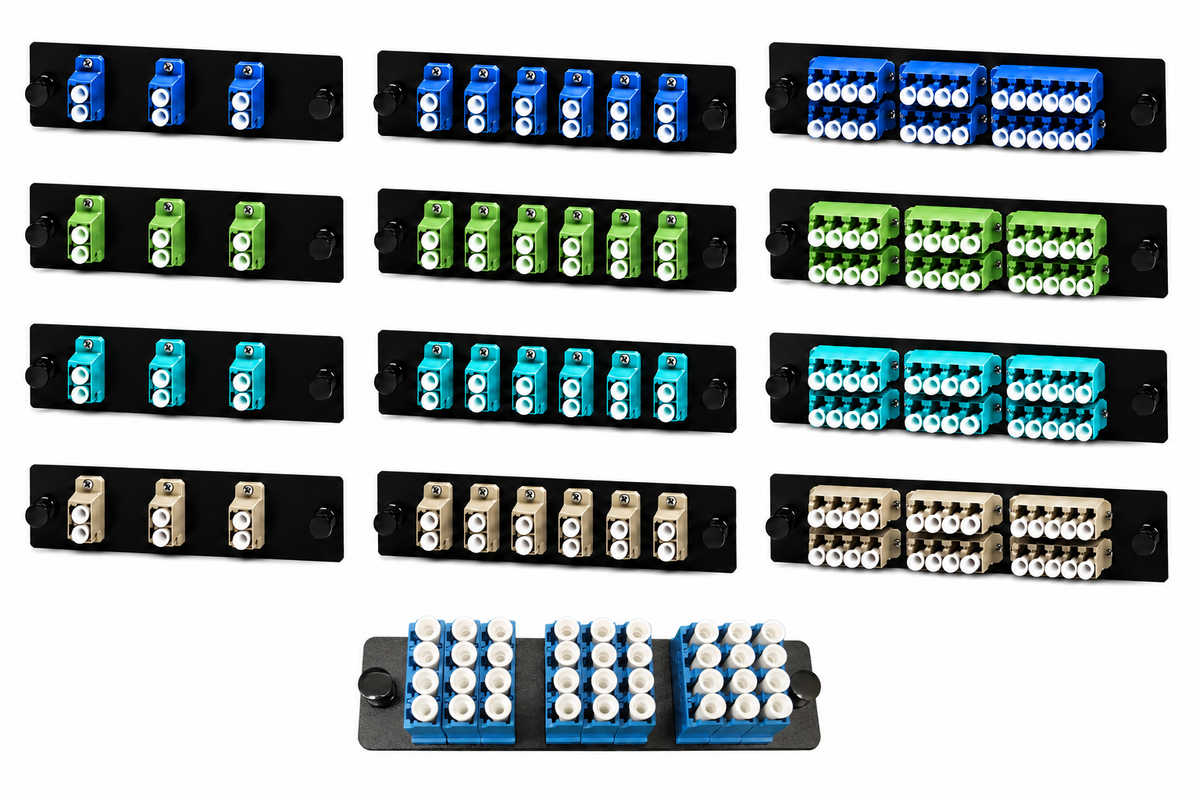 "LC" LGX Style Compatible Fiber Adapter Strips