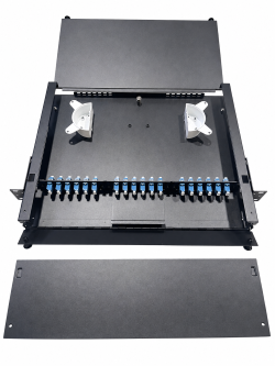 1RU Rackmount Fiber Patch Panel with Your Choice of Adapter Plates