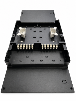 WM2 Wall Mount Fiber Patch Panel with Your Choice of Adapter Plates