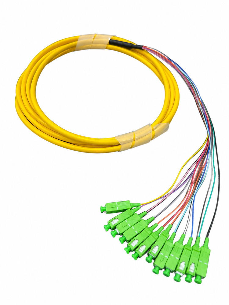 SCAPC Singlemode Tight Buffered Pigtails with Distribution Jacket, 3 Meter