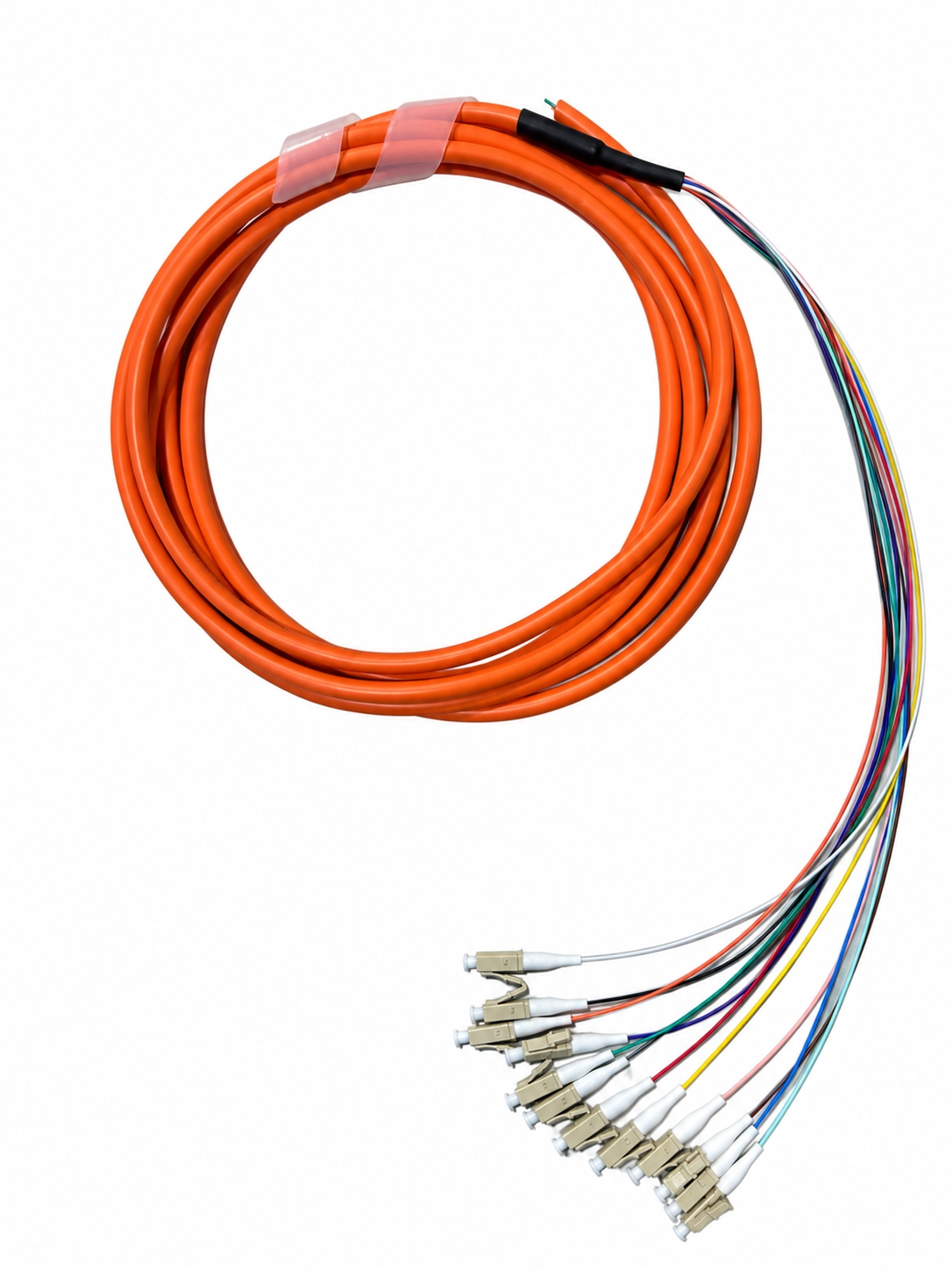 LC 62.5/125 OM1 Multimode Tight Buffered Pigtails with Distribution Jacket, 3 Meter