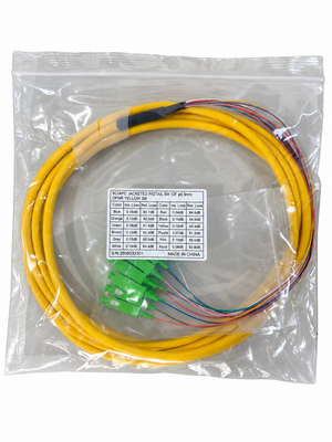 SCAPC Singlemode Tight Buffered Pigtails with Distribution Jacket, 3 Meter