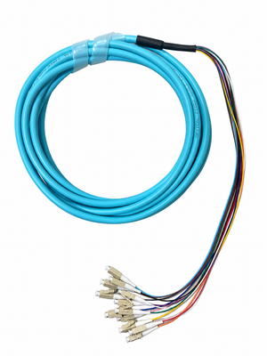LC 50/125 OM3 Multimode Tight Buffered Pigtails with Distribution, 3 Meter