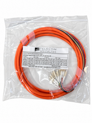 LC 62.5/125 OM1 Multimode Tight Buffered Pigtails with Distribution Jacket, 3 Meter