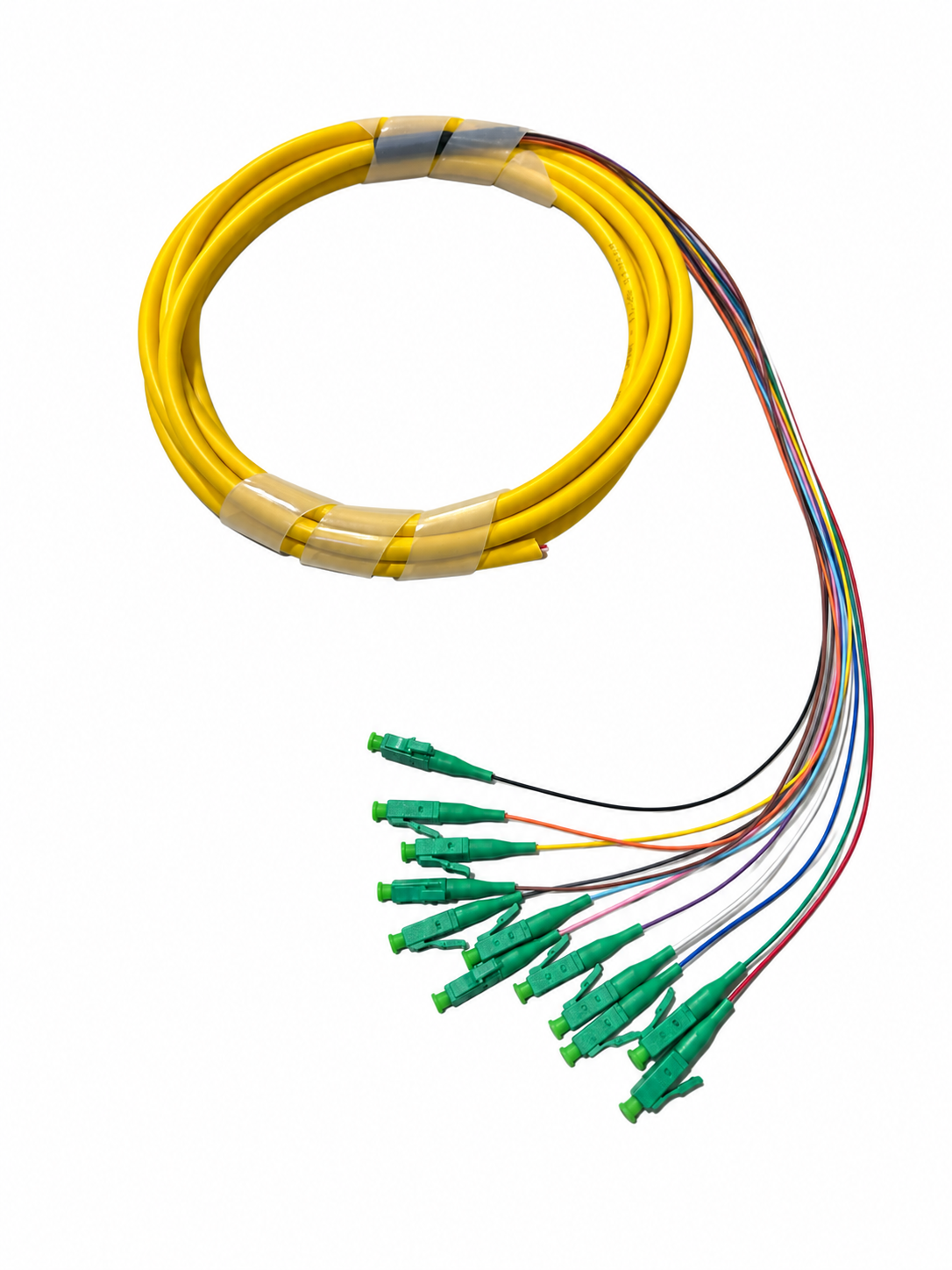 LCAPC Singlemode Tight Buffered Pigtails with Distribution Jacket, 3 Meter