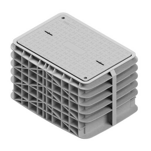 17x30x18 HDPE Vault w/ SMC Lid - Tier 15 Assembly