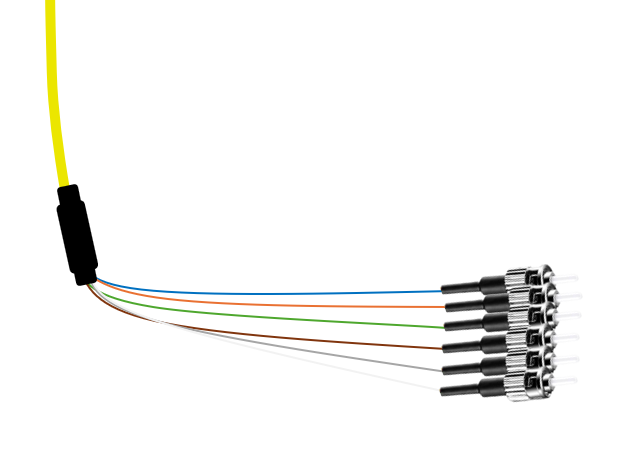 ST Singlemode Tight Buffered Pigtails with Distribution Jacket, 3 Meter