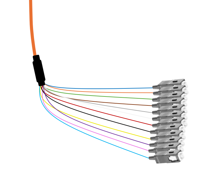 SC 62.5/125 OM1 Multimode Tight Buffered Pigtails with Distribution Jacket, 3 Meter