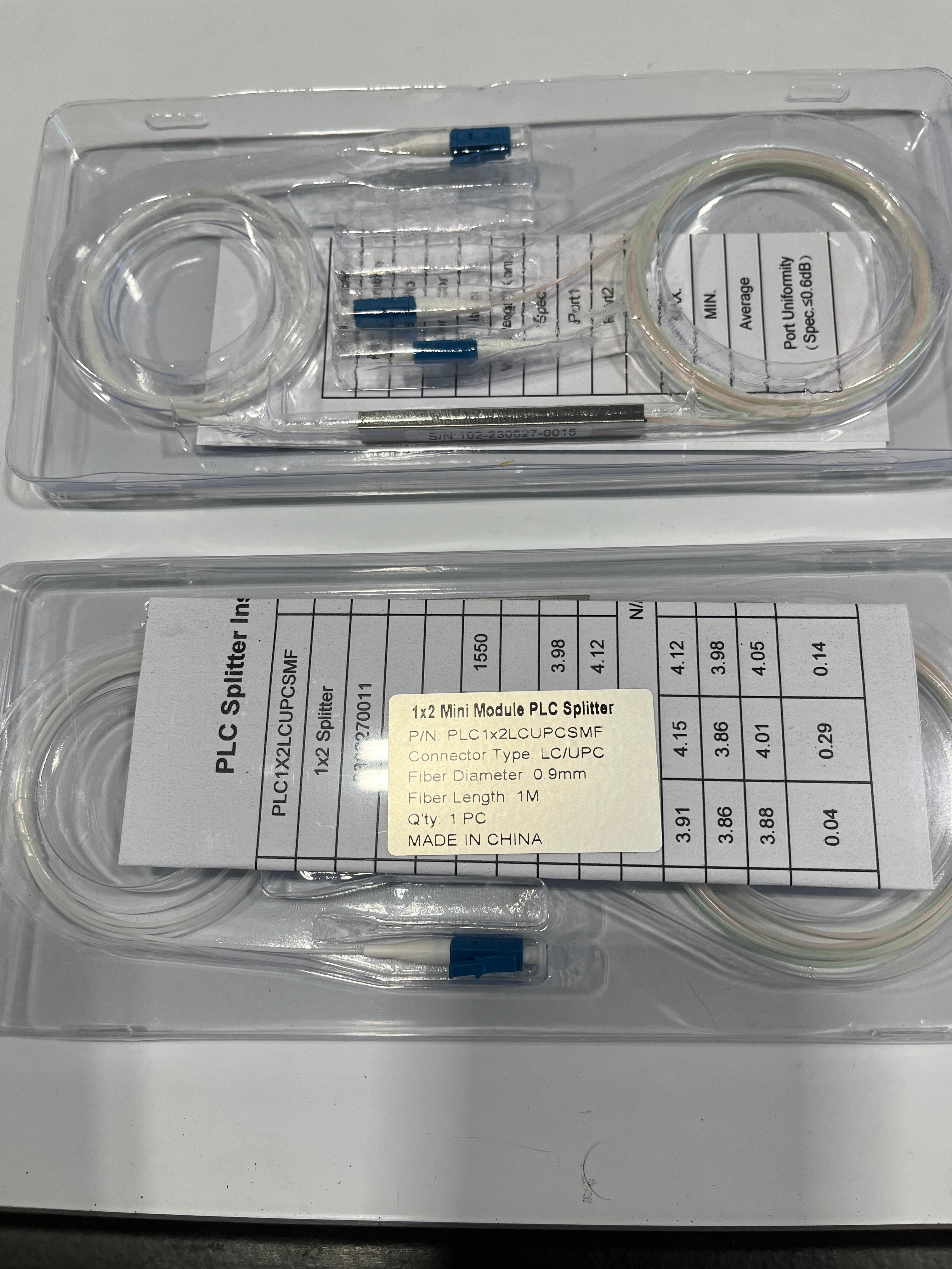 1x2 PLC Fiber Optic Splitter, 1 Meter 900um LC/UPC Singlemode - 1 Meter