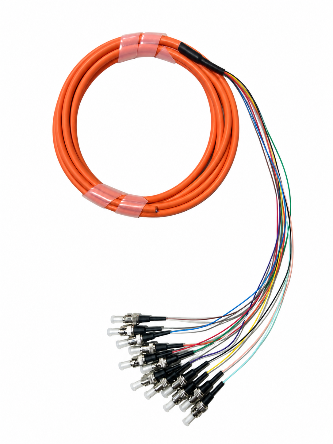 ST 62.5/125 OM1 Multimode Tight Buffered Pigtails with Distribution Jacket, 3 Meter