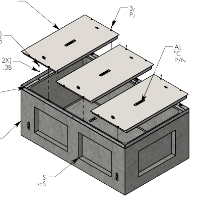 96" by 156" Concrete Pull Box - Heavy Traffic Rated