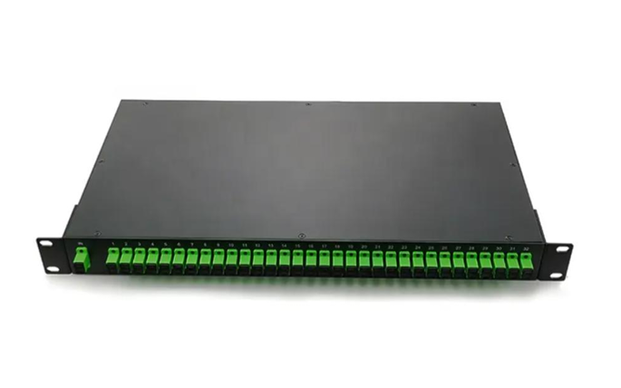 1x32 Port SCAPC Even Split Splitter Panel 1RU Rack Mount Enclosure 