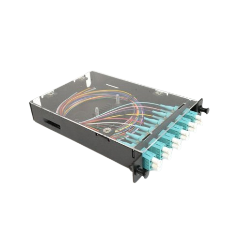 "LC" 12 Port OM3 Multimode 50/125um Pre-Loaded Fiber Optic "LGX Style" Splice Cassettes