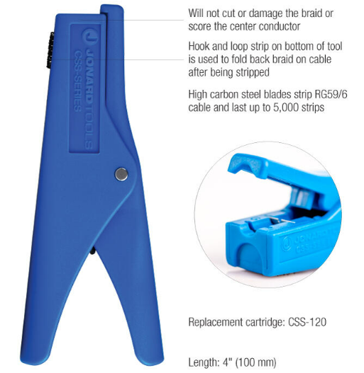 Cable Stub Example COAX Cable Stub End Stripper — Telecom Specialties