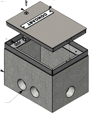 18" Length x 24" Width, H-20 Rated Handholes