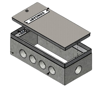 18" Length x 36" Width, H-20 Rated Handholes