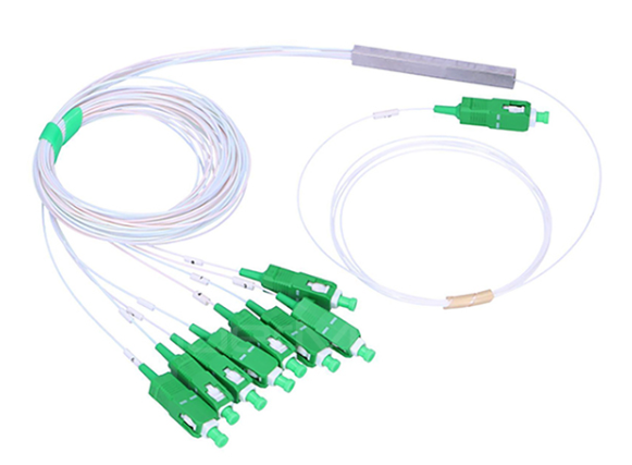 1 x 4 SM PLC Splitter, 900um Input & Output Legs, SCAPC Connectors - 1 Meter