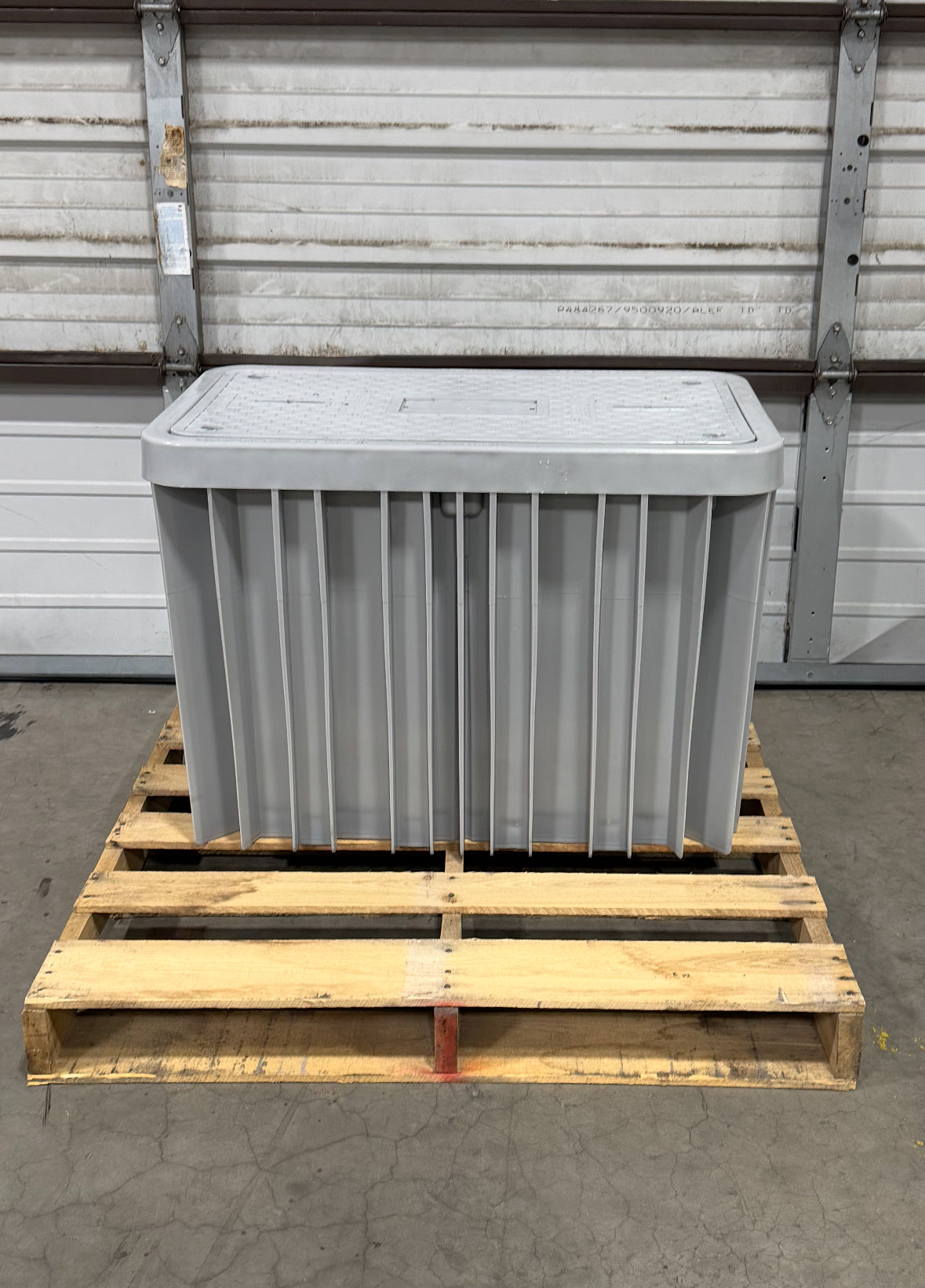 24x36x24 HDPE Utility Vault Tier 22 Gray Flush Mount Lid w/4 Locking Bolts