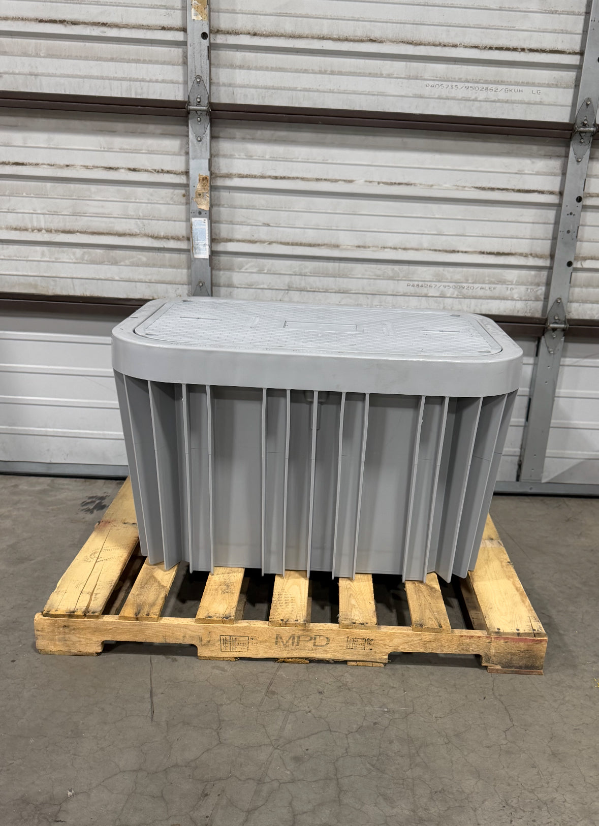 17x30x24 HDPE Utility Vault Tier 22 Gray Flush Mount Lid w/4 Locking Bolts