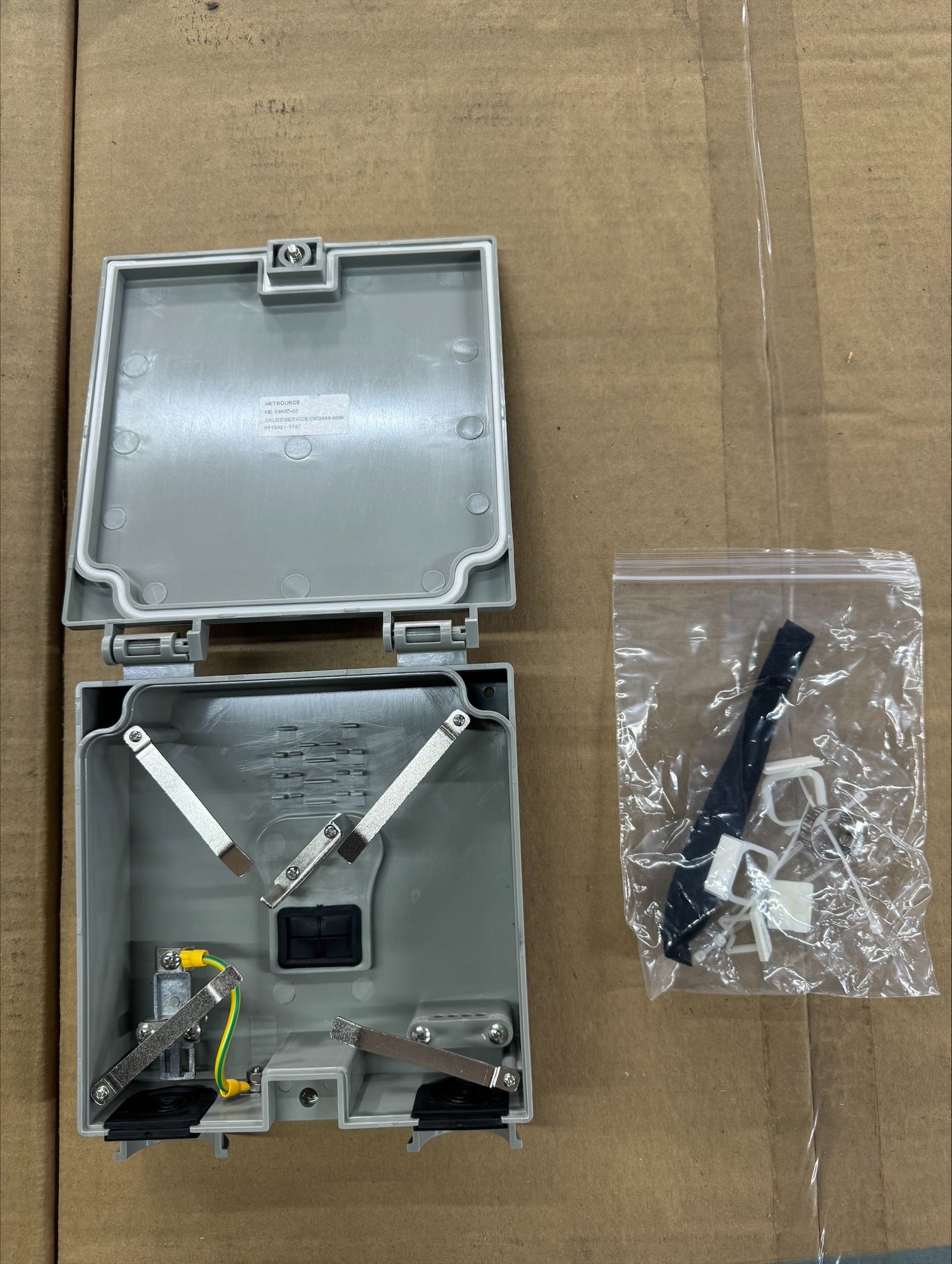 Fiber to the Home NID Box Holds (4) Simplex SC Adapters or (4) Duplex LC Adapters