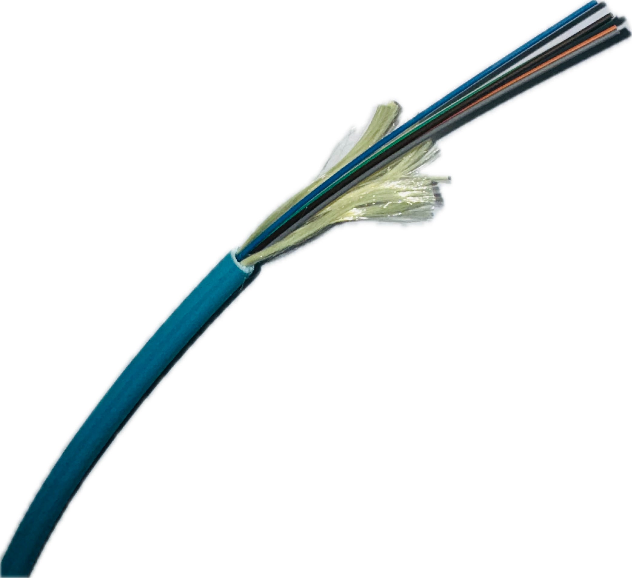 12 Strand Indoor OM3 Multimode Corning Glass Non-Armored Fiber Cable, Plenum or Riser