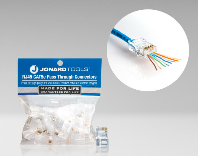 CAT5e RJ45 Pass-Through Connectors