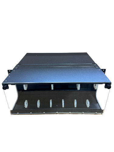 4RU 12 Position Standard Rack Mount LGX Compatible Fiber Enclosure