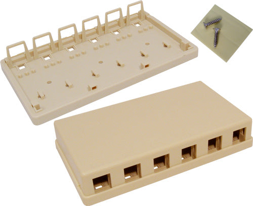 Surface Mount, 6-Port, No Jack “Biscuit”