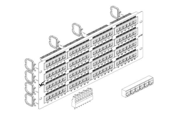 CAT5E 96 Port, 110 IDC Patch Panel, 4U (041-375/96)