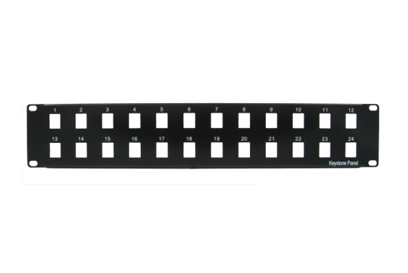 Blank Patch Panel, 24 Port, Black (043-382/24)