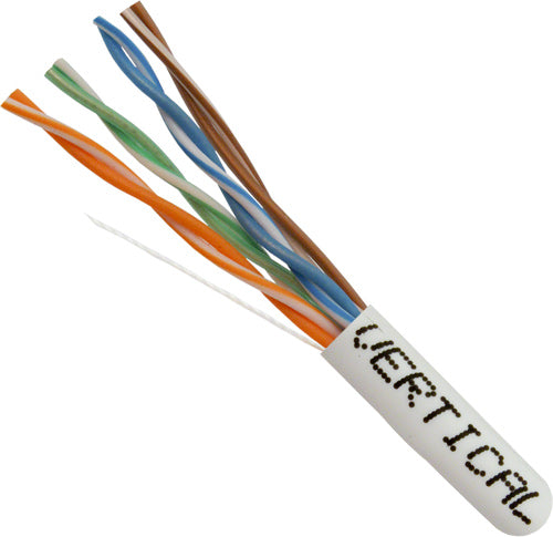 Category-6, 23AWG, UTP, 8C Solid Bare Copper, 550MHz, CMP Rated. White