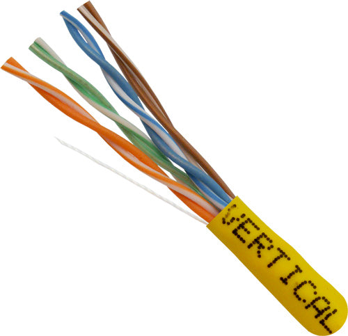 Category-6, 23AWG, UTP, 8C Solid Bare Copper, 550MHz, CMP Rated. Yellow