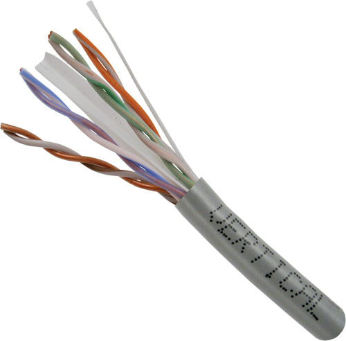 Category-6, 23AWG, UTP, 8C Solid Bare Copper, 550MHz, LSZH Jacket, 1000ft. Gray