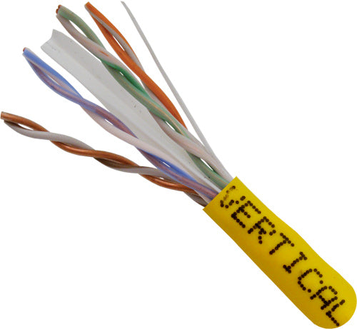 Category-6, 23AWG, UTP, 8C Solid Bare Copper, 550MHz, Riser Rated, PVC Jacket 1000ft. Yellow Part of ETL-Verified Solution