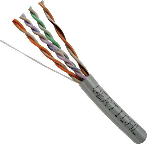 Category-6, 23AWG, UTP, 8C Solid Bare Copper, 550MHz, CMP Rated. Gray