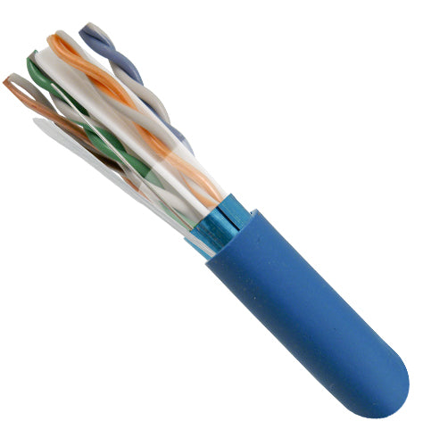 CAT6, Shielded (F/UTP), 23AWG, Plenum (CMP), Blue, 1000ft Spool, UL Listed