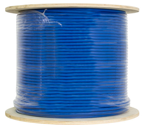 CAT6, Shielded (F/UTP), 23AWG, Plenum (CMP), Blue, 1000ft Spool, UL Listed