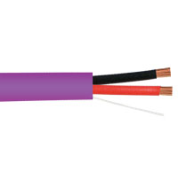 Audio Cable,  PVC Jacket, 16AWG, 2 Conductor, Stranded (65 Strand), 1000ft, Spool, Purple