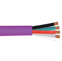 High Strand Audio Cable,  PVC Jacket, 16AWG, 4 Conductor, Stranded (65 Strand), 1000ft, Spool, Purple