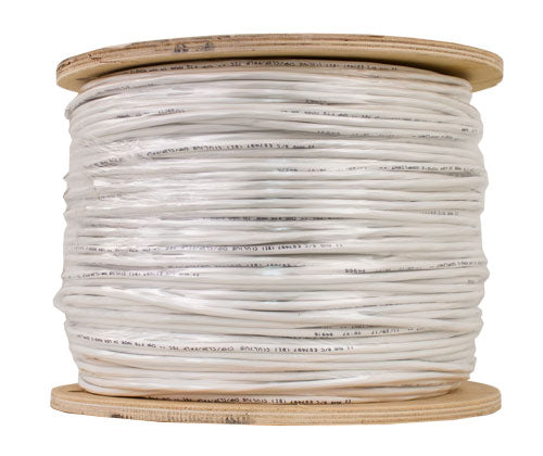 22/8 Plenum, Unshielded, Stranded, Bare Copper Conductors, White, 1000ft, Wood spool