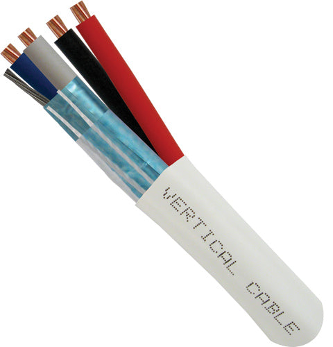 LIGHTING CONTROL CABLE Riser: 22/2(Shielded) Data + 16/2 Power, Stranded Bare Copper Conductors, White, 1000ft Spool