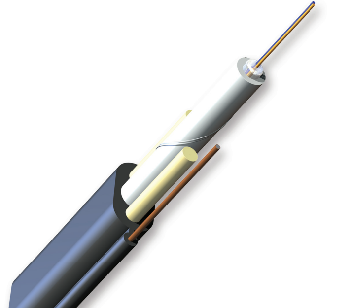 006EB1-14101A20 6ct Strand SMF Fiber Toneable Flat Drop Cable Corning —  Telecom Specialties